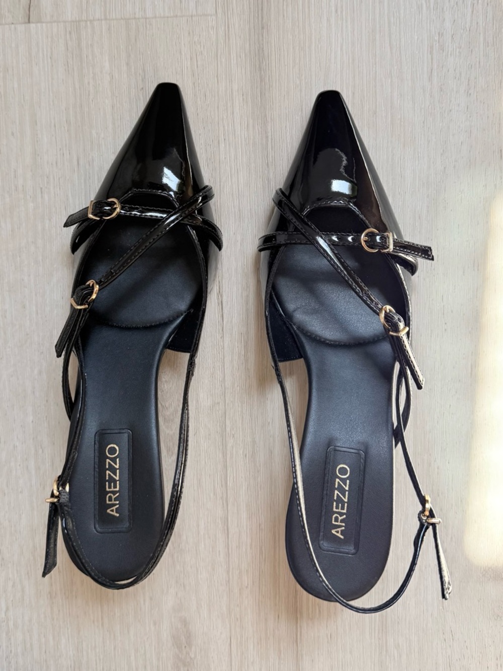 Arezzo Black Patent Leather Pumps